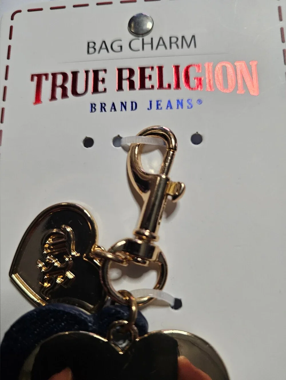 True Religion Brand Jeans Bag charm Keychain